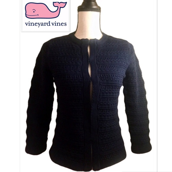 Vineyard Vines Sweaters - Vineyard Vines “The Poppy” 3/4 Sleeve Cardigan
